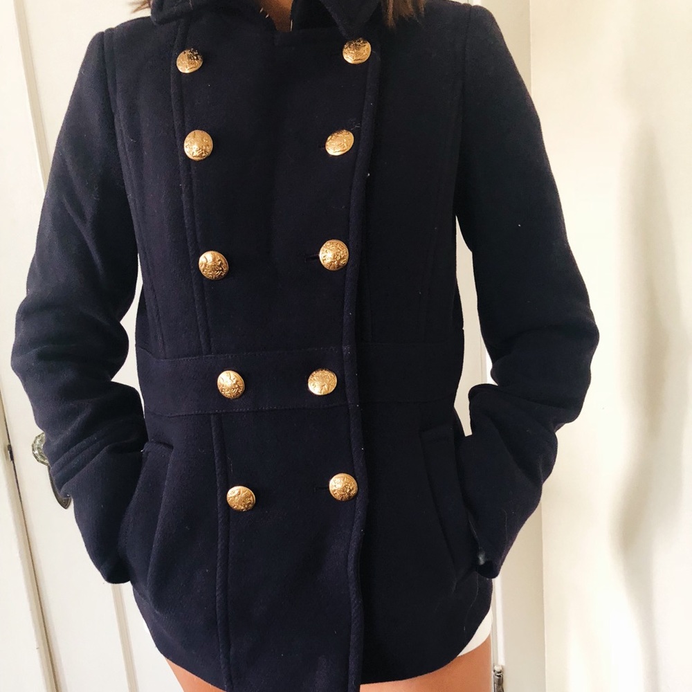 J.Crew Navy Wool Peacoat